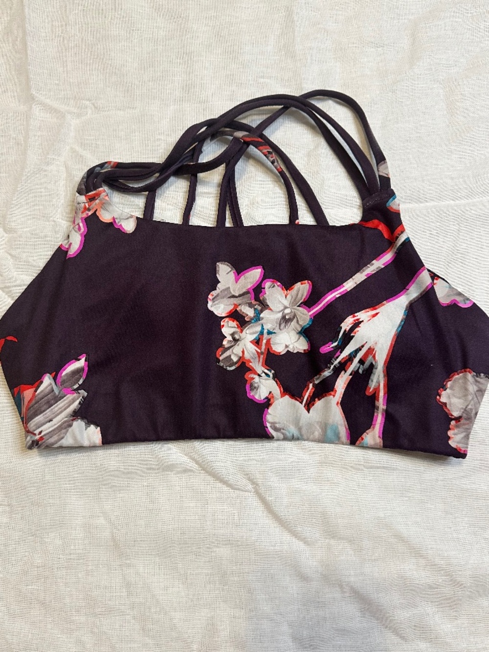 Athleta Purple Patterned Sports Bra